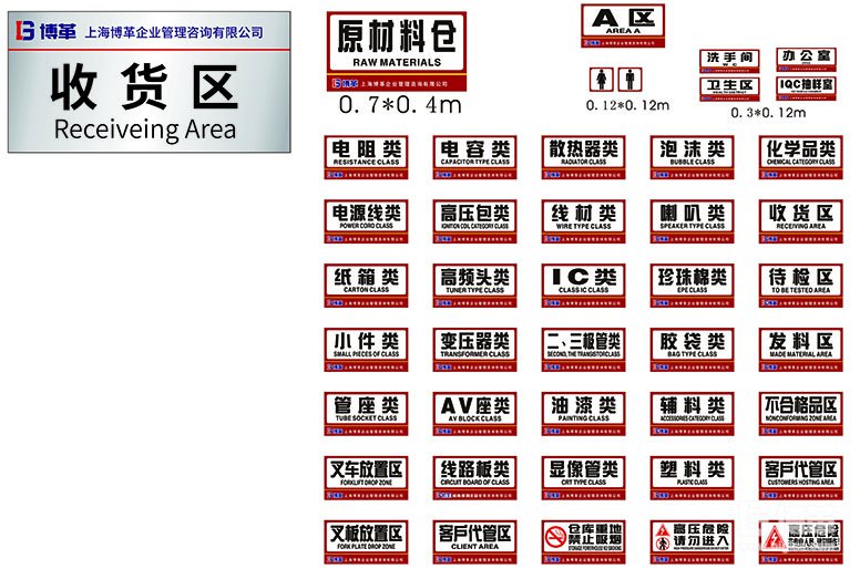 車間區(qū)域標(biāo)識(shí)牌、門牌